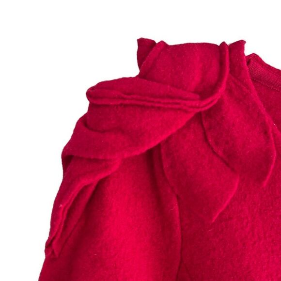 ANTHRO | 100% Wool Dramatic Shoulder Zip Up Sweater (S) - Picture 3 of 5